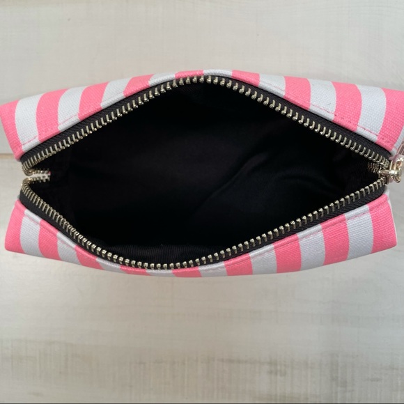 Victoria’s Secret Pink & White Stripe Fabric Zip Case - Picture 6 of 6